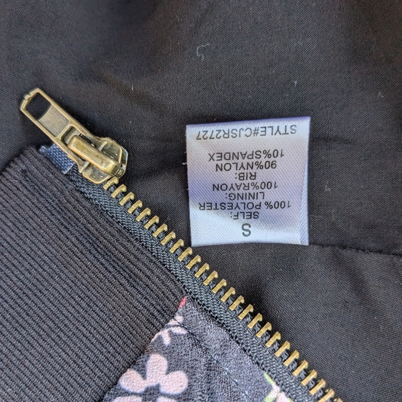 Silky Floral Bomber Jacket - Picture 6 of 10